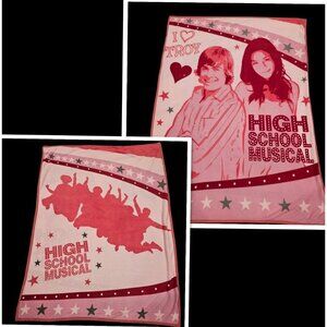VTG High School Musical Blanket Fleece Pink Reversible Troy Y2K Disney